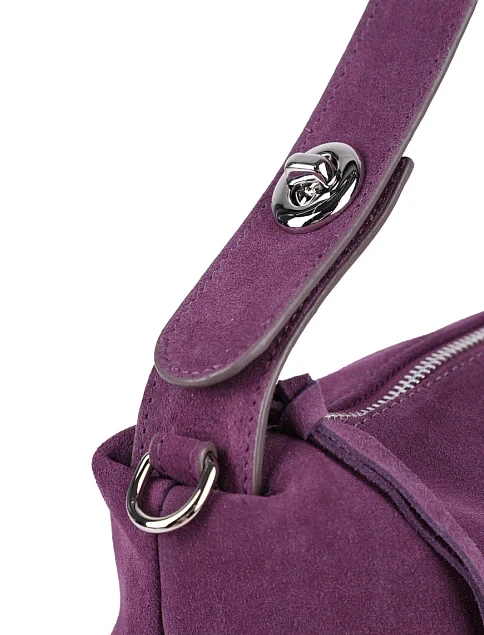 Женская сумка тоут MIRATON замшевая фиолетовая - фото 3 - Miraton