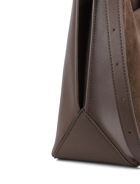 Женская сумка хобо MIRATON замшевая зеленая - фото 5 - Miraton