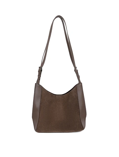 Женская сумка хобо MIRATON замшевая зеленая - фото 7 - Miraton