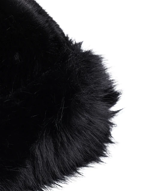 Шапка с мехом черная - фото 2 - Miraton