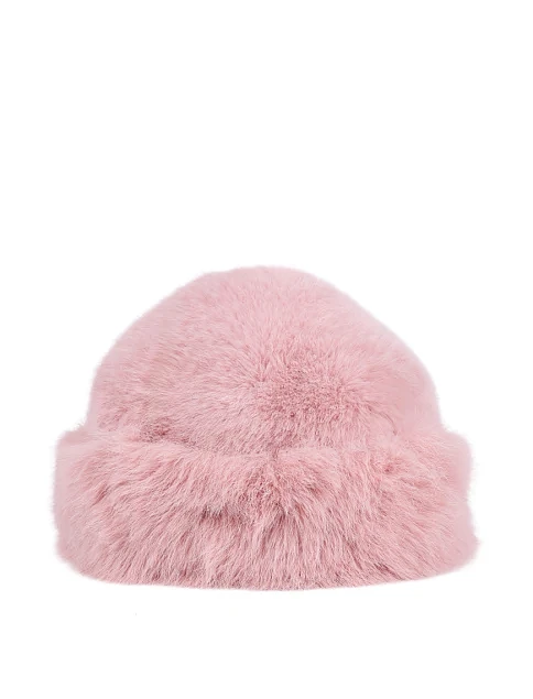 Шапка с мехом розовая - фото 1 - Miraton