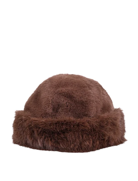Шапка с мехом коричневая - фото 1 - Miraton