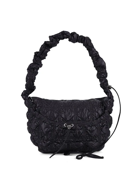 Женская сумка через плечо MIRATON тканевая черная - фото 1 - Miraton