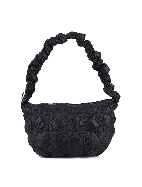 Женская сумка через плечо MIRATON тканевая черная - фото 4 - Miraton