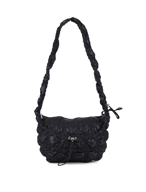 Женская сумка через плечо MIRATON тканевая черная - фото 7 - Miraton