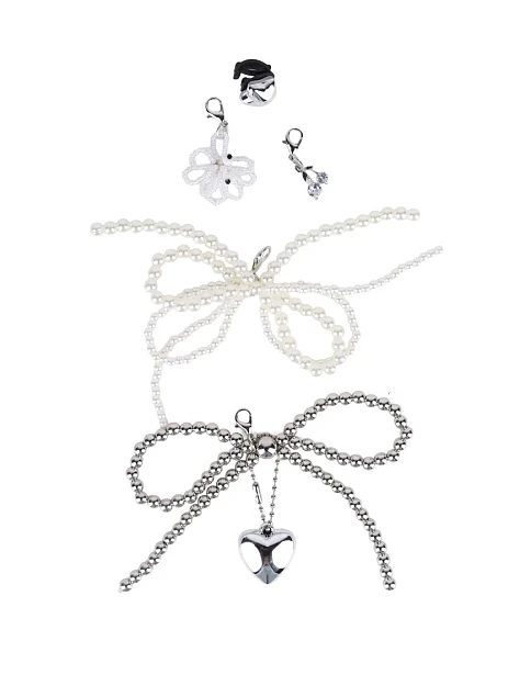 Набір прикрас для взуття підвіски та перли - фото 1 - Miraton