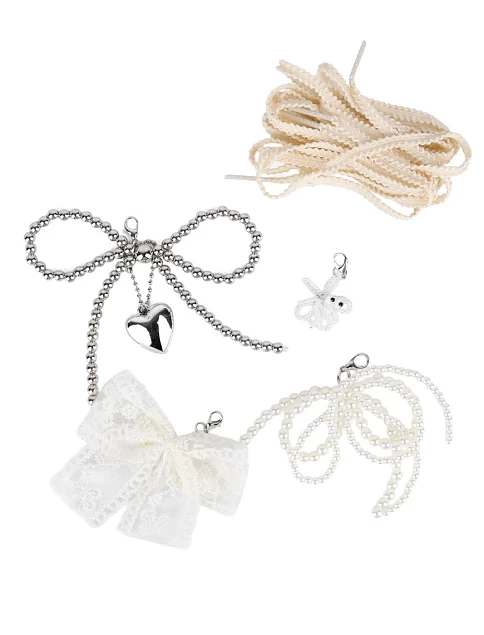 Набір прикрас для взуття підвіски з намистин та перлів - фото 1 - Miraton