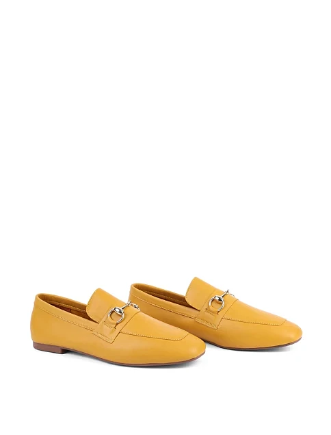 Женские слиперы Attizzare кожаные желтые - фото 3 - Miraton