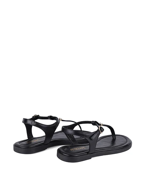 Женские сандалии Attizzare кожаные черные - фото 4 - Miraton