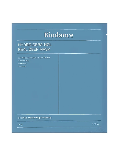 Гідрогелева нічна тканинна маска для відновлення шкіри з керамідами, пантенолом та льодовиковою водо - фото 1 - Miraton