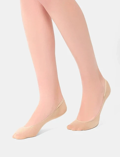 Следы женские хлопковые белые 2 шт. - фото 1 - Miraton