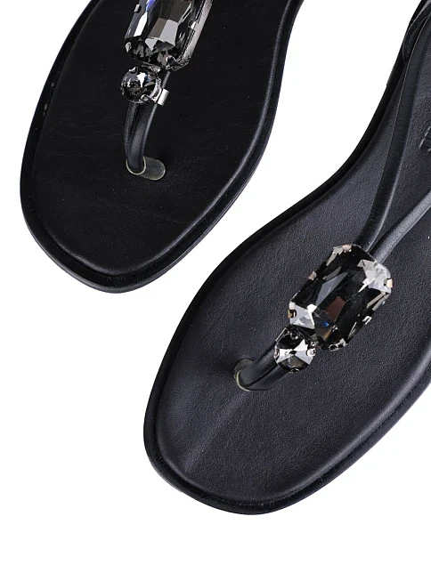 Женские сандалии Attizzare кожаные черные - фото 5 - Miraton