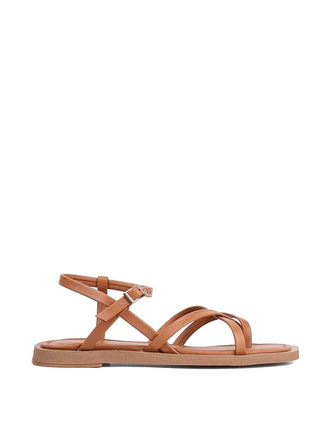Женские сандалии Attizzare кожаные бежевые - фото 1 - Miraton