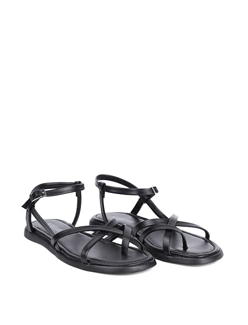 Женские сандалии Attizzare кожаные черные - фото 3 - Miraton