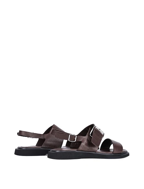 Женские сандалии Attizzare кожаные коричневые - фото 4 - Miraton