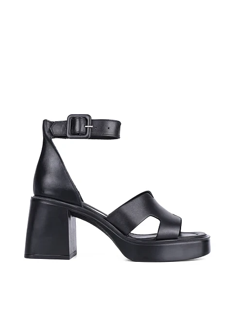 Женские босоножки Attizzare кожаные черные - фото 2 - Miraton