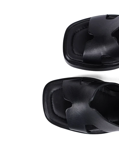 Женские босоножки Attizzare кожаные черные - фото 6 - Miraton