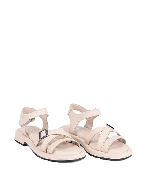 Женские сандалии Attizzare кожаные бежевые - фото 3 - Miraton