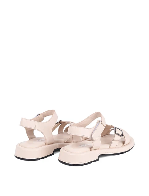 Женские сандалии Attizzare кожаные бежевые - фото 4 - Miraton