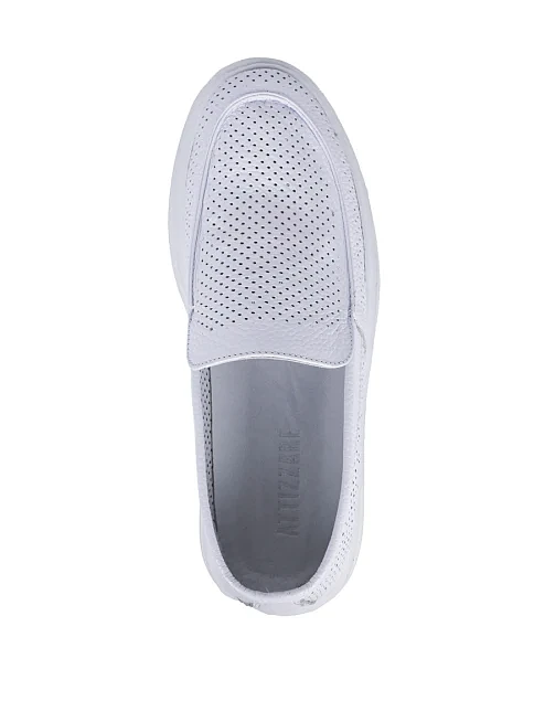 Женские слипоны Attizzare кожаные белые - фото 5 - Miraton