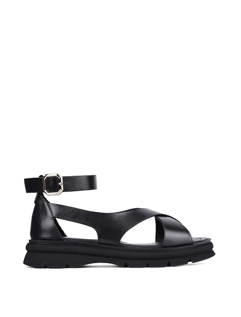 Женские сандалии Attizzare кожаные черные - фото 1 - Miraton