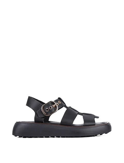 Женские сандалии Attizzare кожаные черные - фото 1 - Miraton