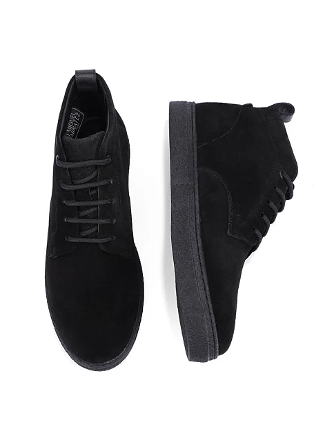 Мужские ботинки замшевые черные - фото 2 - Miraton