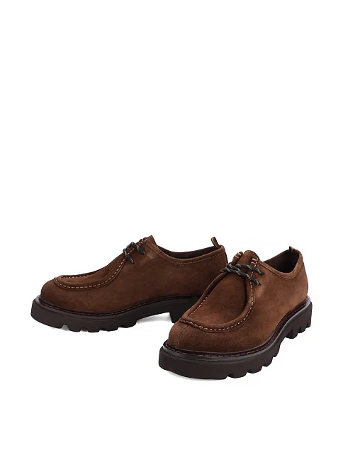 Чоловічі туфлі Miguel Miratez замшеві коричневі - фото 5 - Miraton