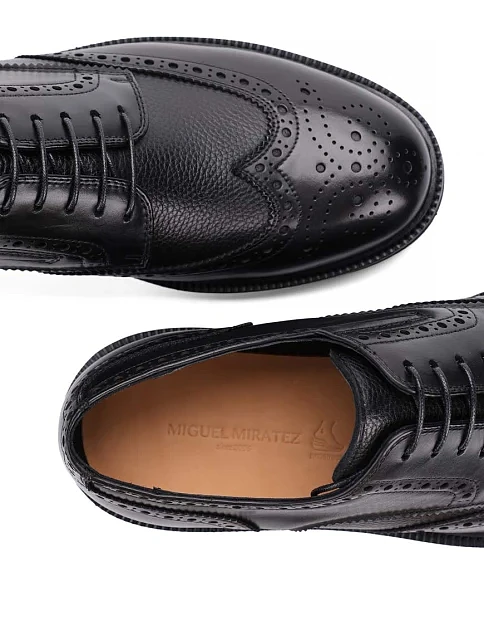 Мужские туфли Miguel Miratez кожаные черные - фото 2 - Miraton