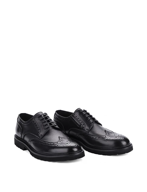 Мужские туфли Miguel Miratez кожаные черные - фото 3 - Miraton