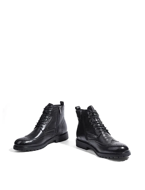 Мужские ботинки Miguel Miratez кожаные черные - фото 2 - Miraton