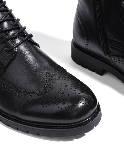 Мужские ботинки Miguel Miratez кожаные черные - фото 5 - Miraton