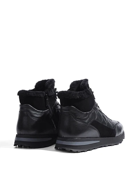 Мужские ботинки MIRATON замшевые черные - фото 4 - Miraton