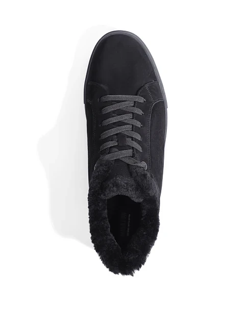 Мужские кеды MIRATON замшевые черные - фото 2 - Miraton