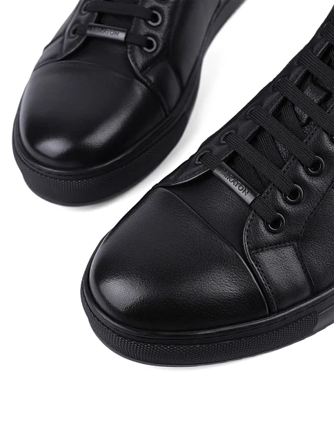 Мужские ботинки MIRATON кожаные черные - фото 5 - Miraton