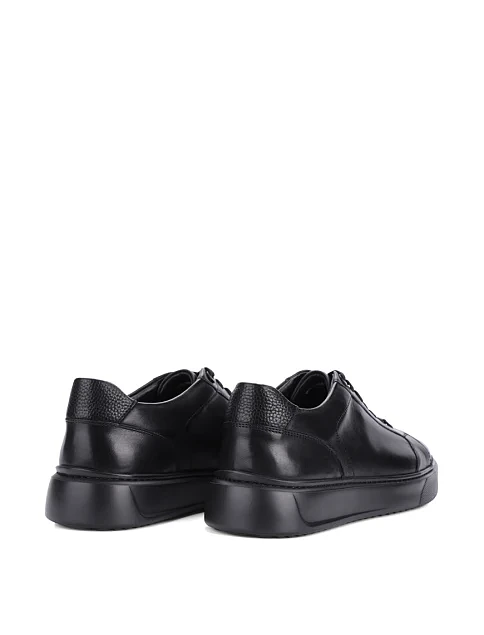 Чоловічі кеди MIRATON шкіряні чорні - фото 4 - Miraton