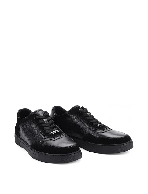 Мужские кеды MIRATON замшевые черные - фото 3 - Miraton