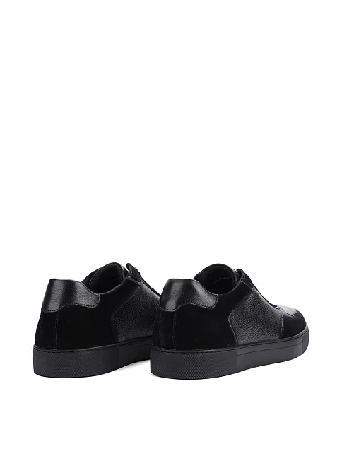 Мужские кеды MIRATON замшевые черные - фото 4 - Miraton