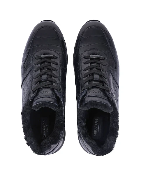 Чоловічі кросівки шкіряні сині - фото 2 - Miraton