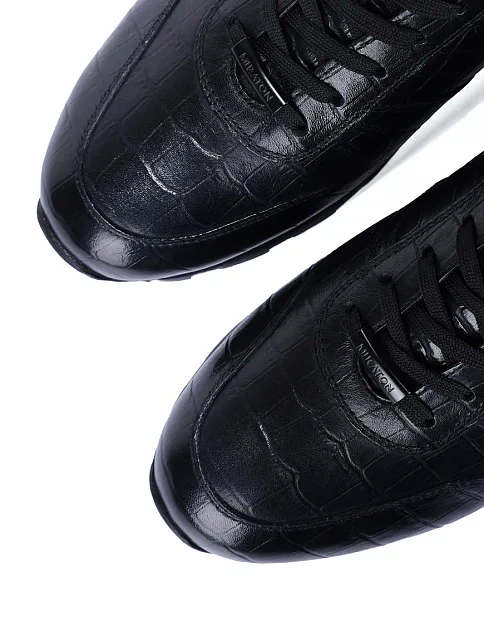 Чоловічі кросівки шкіряні сині - фото 5 - Miraton