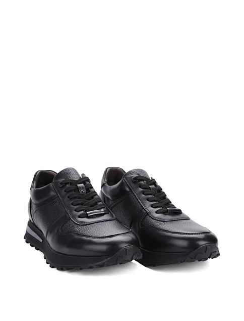 Мужские кроссовки MIRATON кожаные черные - фото 3 - Miraton