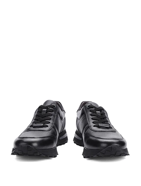 Мужские кроссовки MIRATON кожаные черные - фото 5 - Miraton