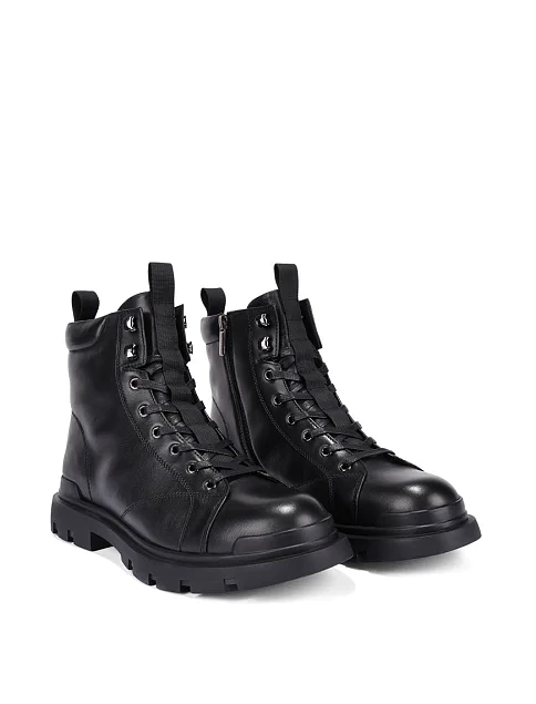 Мужские ботинки кожаные черные - фото 3 - Miraton