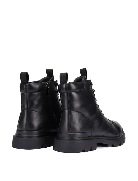 Мужские ботинки кожаные черные - фото 4 - Miraton