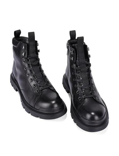 Мужские ботинки кожаные черные - фото 5 - Miraton