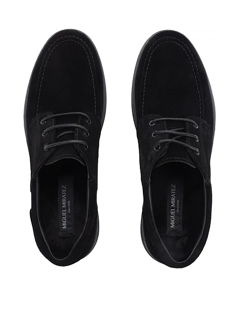 Мужские туфли Miguel Miratez замшевые черные - фото 2 - Miraton