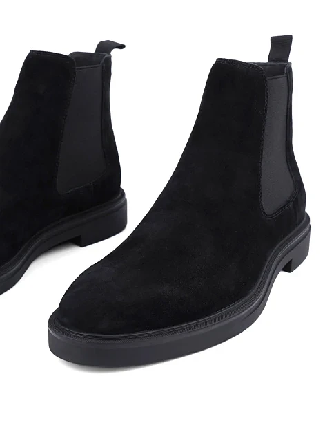 Мужские ботинки челси MIRATON замшевые черные - фото 2 - Miraton