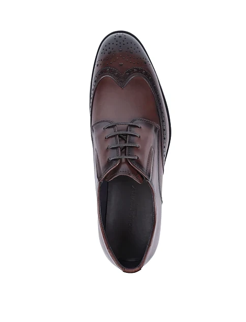 Мужские туфли Miguel Miratez кожаные коричневые - фото 2 - Miraton