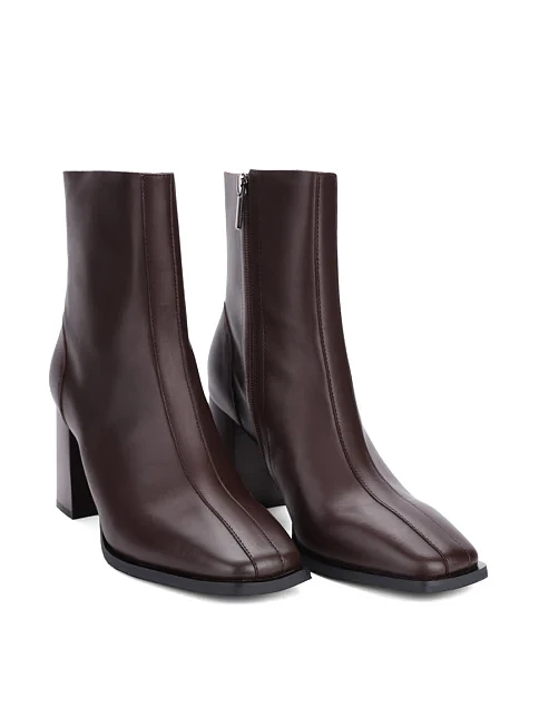 Женские ботинки MIRATON кожаные коричневые - фото 3 - Miraton