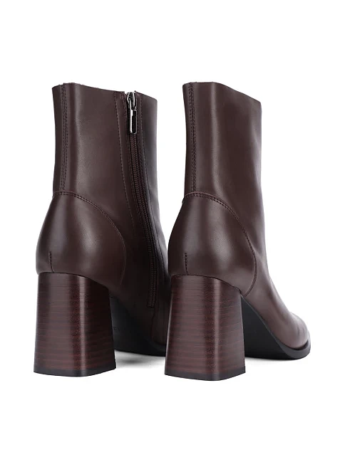 Женские ботинки MIRATON кожаные коричневые - фото 4 - Miraton